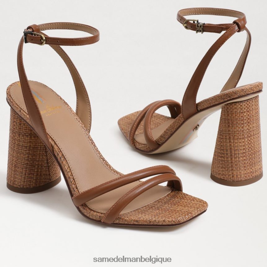sandale à talon bloc kia Sam Edelman femmes cognac riche JZ0XZ0109 chaussure