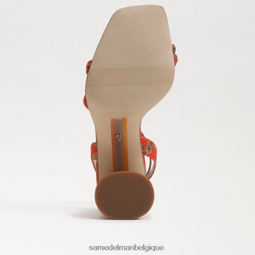 sandale à talon bloc kia Sam Edelman femmes coquelicot orange JZ0XZ0102 chaussure