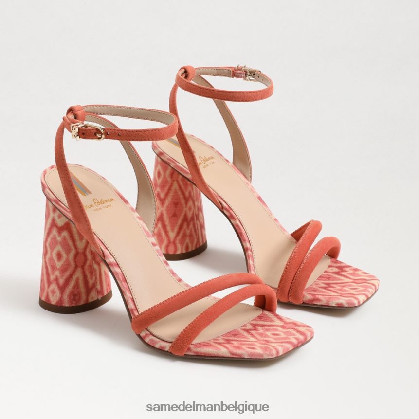 sandale à talon bloc kia Sam Edelman femmes rose terre cuite JZ0XZ0120 chaussure
