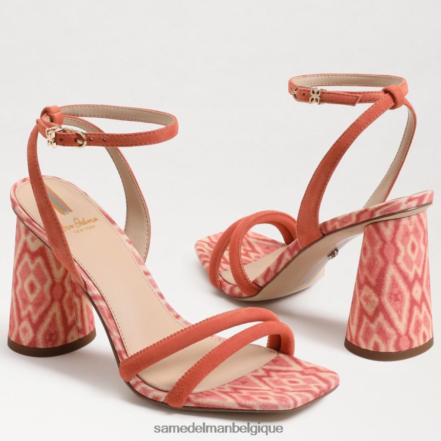 sandale à talon bloc kia Sam Edelman femmes rose terre cuite JZ0XZ0120 chaussure
