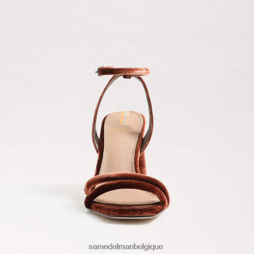 sandale à talon bloc kia Sam Edelman femmes velours cuivré chaud JZ0XZ0101 chaussure