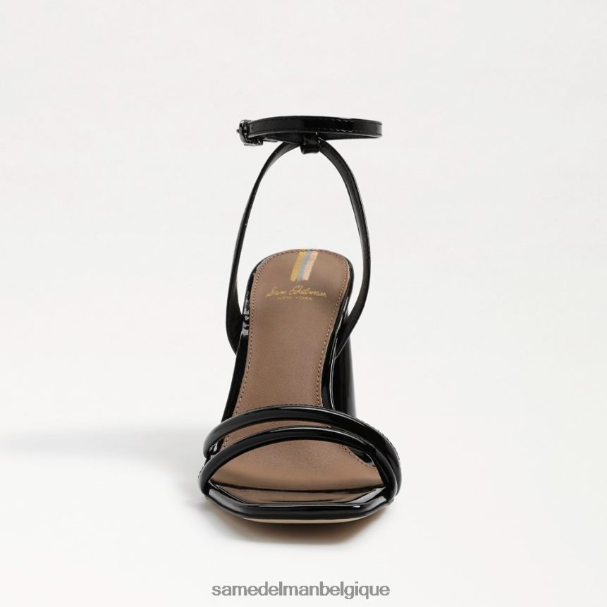 sandale à talon bloc kia Sam Edelman femmes vernis noir JZ0XZ0114 chaussure