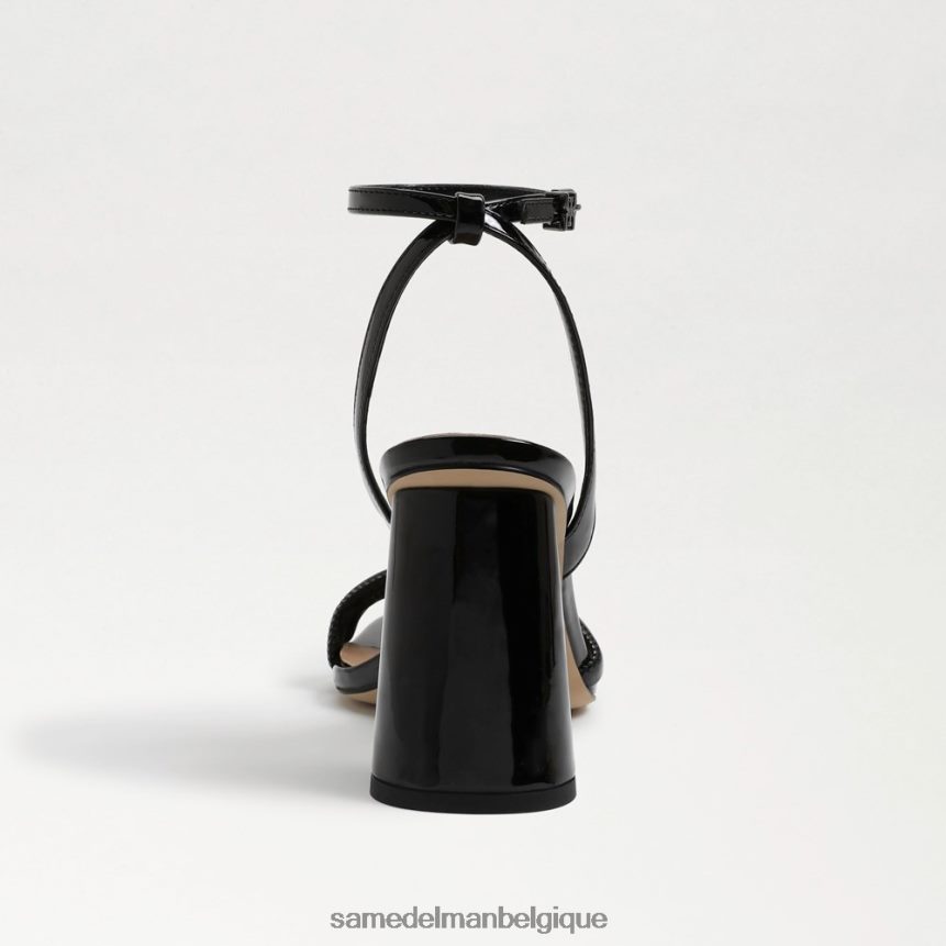 sandale à talon bloc kia Sam Edelman femmes vernis noir JZ0XZ0114 chaussure