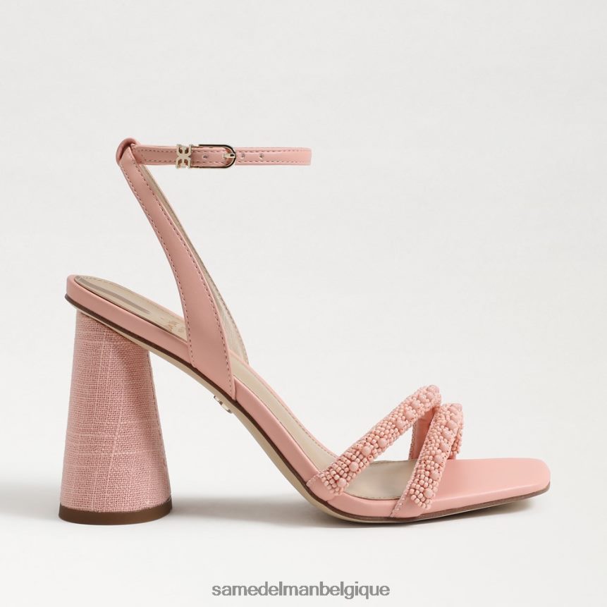 sandale à talon carré et perles Kia Sam Edelman femmes pêche corail JZ0XZ0711 chaussure