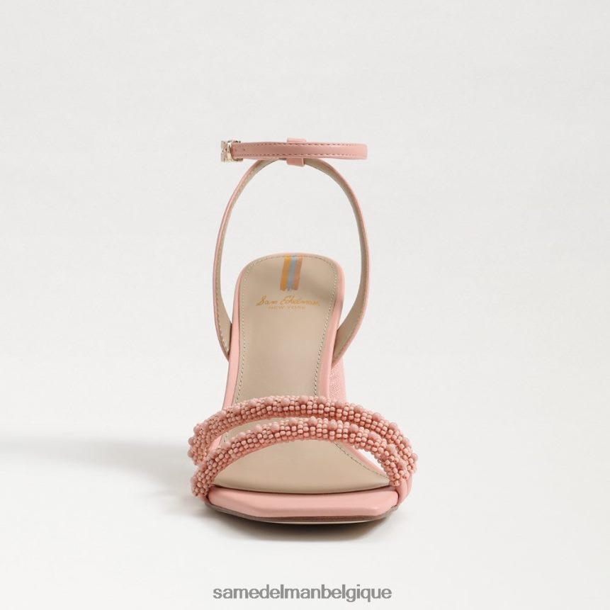 sandale à talon carré et perles Kia Sam Edelman femmes pêche corail JZ0XZ0711 chaussure