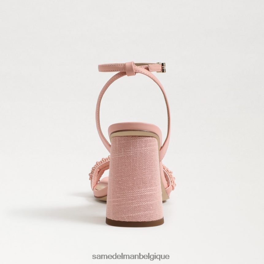 sandale à talon carré et perles Kia Sam Edelman femmes pêche corail JZ0XZ0711 chaussure