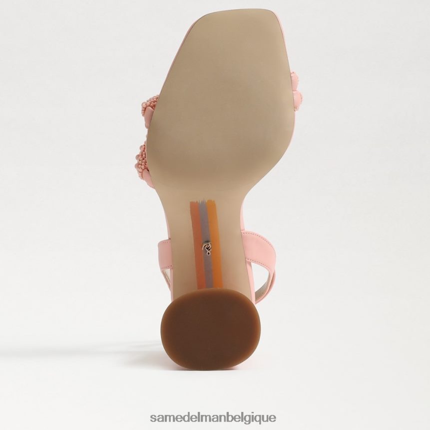 sandale à talon carré et perles Kia Sam Edelman femmes pêche corail JZ0XZ0711 chaussure