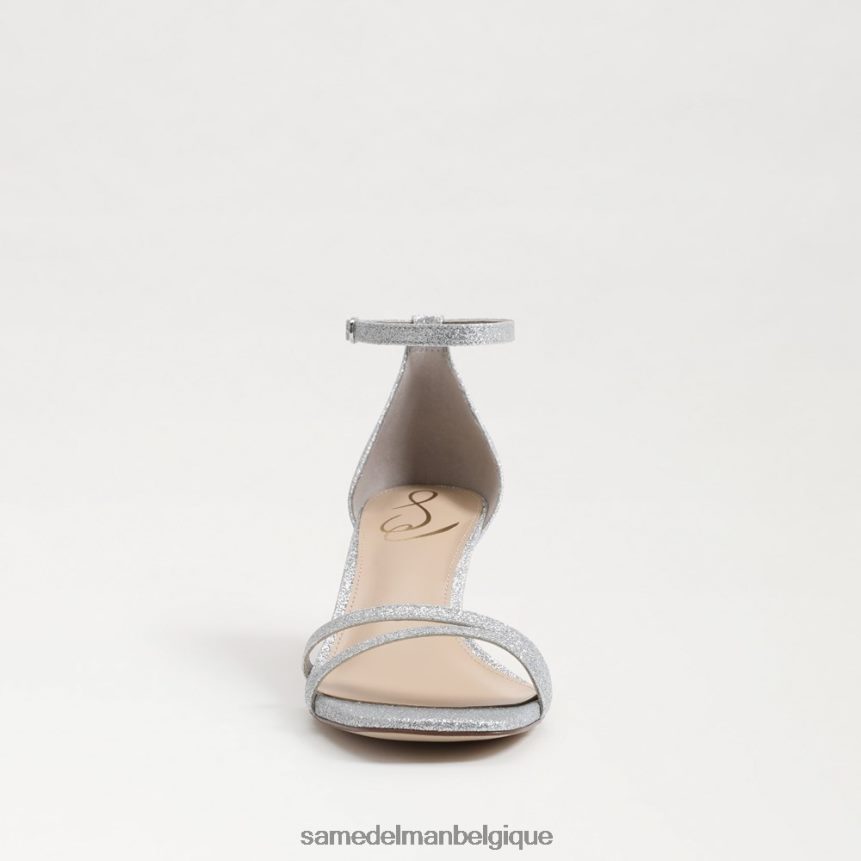 sandale à talon chaton pivoine Sam Edelman femmes argent doux JZ0XZ0501 chaussure