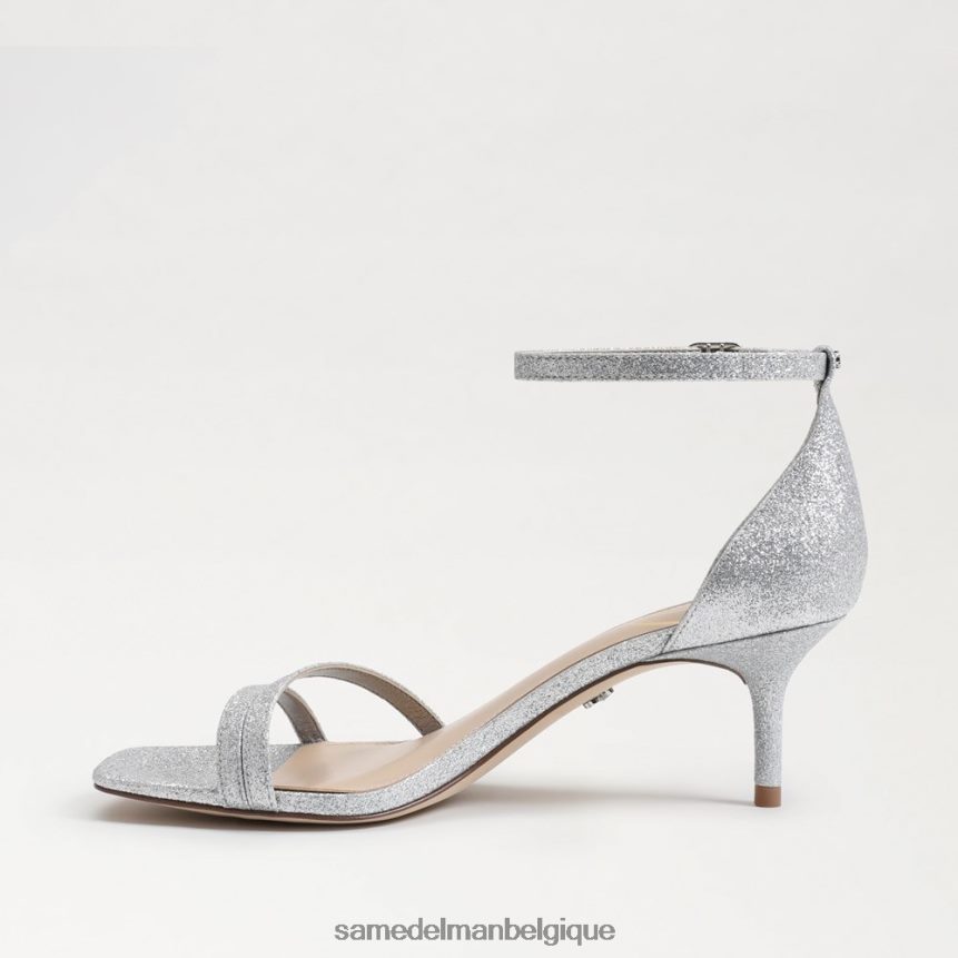 sandale à talon chaton pivoine Sam Edelman femmes argent doux JZ0XZ0501 chaussure