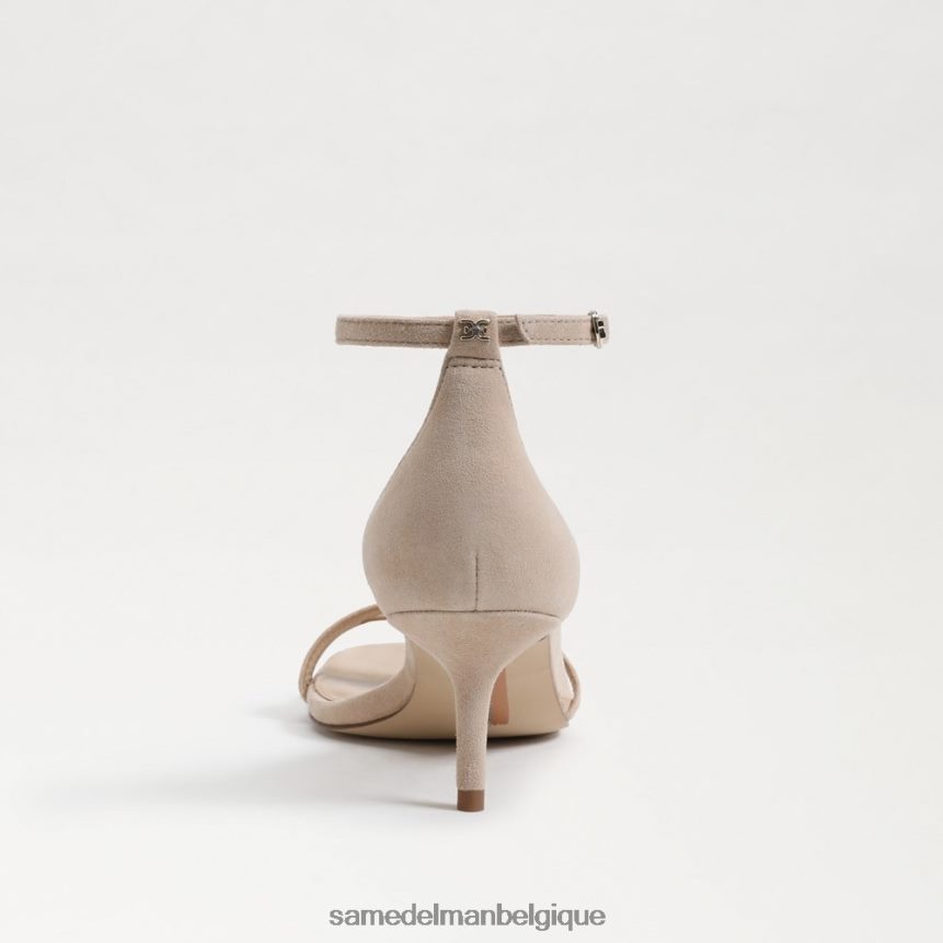 sandale à talon chaton pivoine Sam Edelman femmes daim beige doré JZ0XZ0504 chaussure