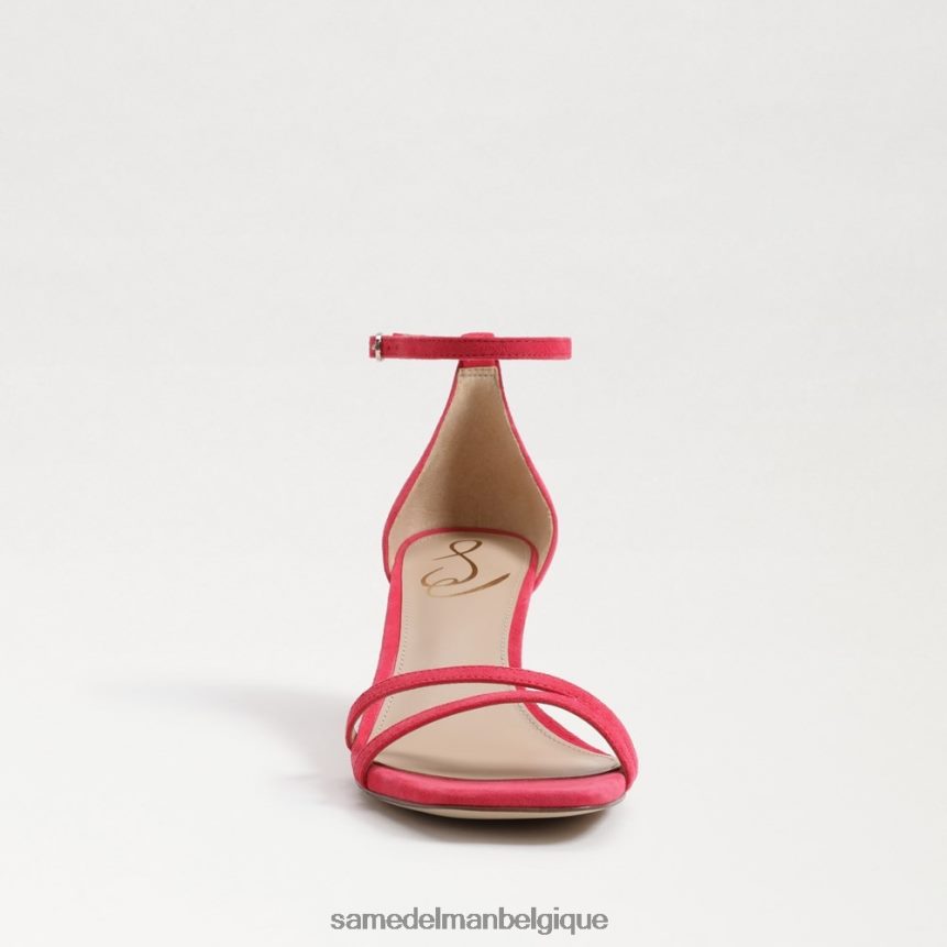 sandale à talon chaton pivoine Sam Edelman femmes daim ultra fuchsia JZ0XZ0507 chaussure