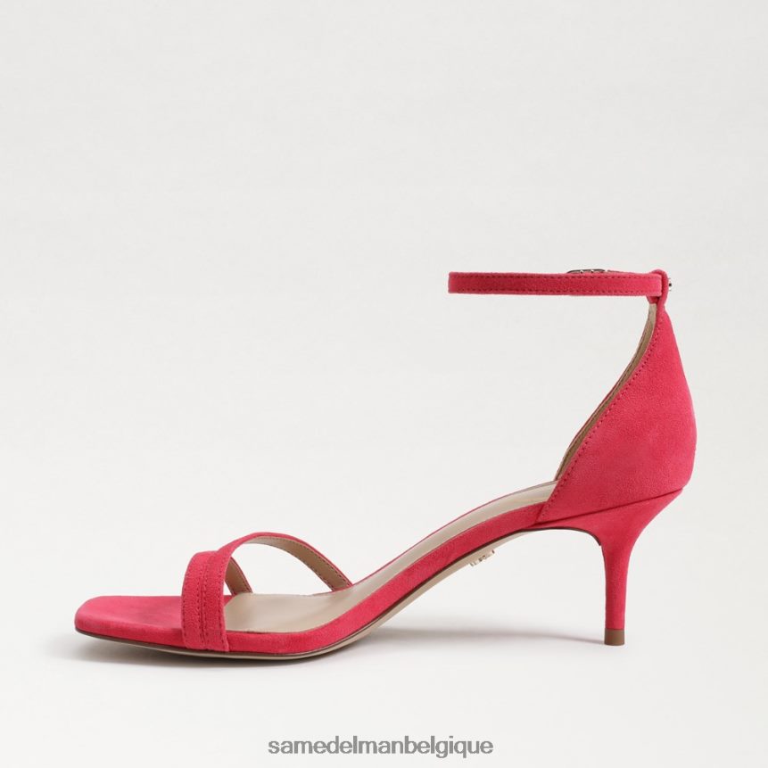 sandale à talon chaton pivoine Sam Edelman femmes daim ultra fuchsia JZ0XZ0507 chaussure