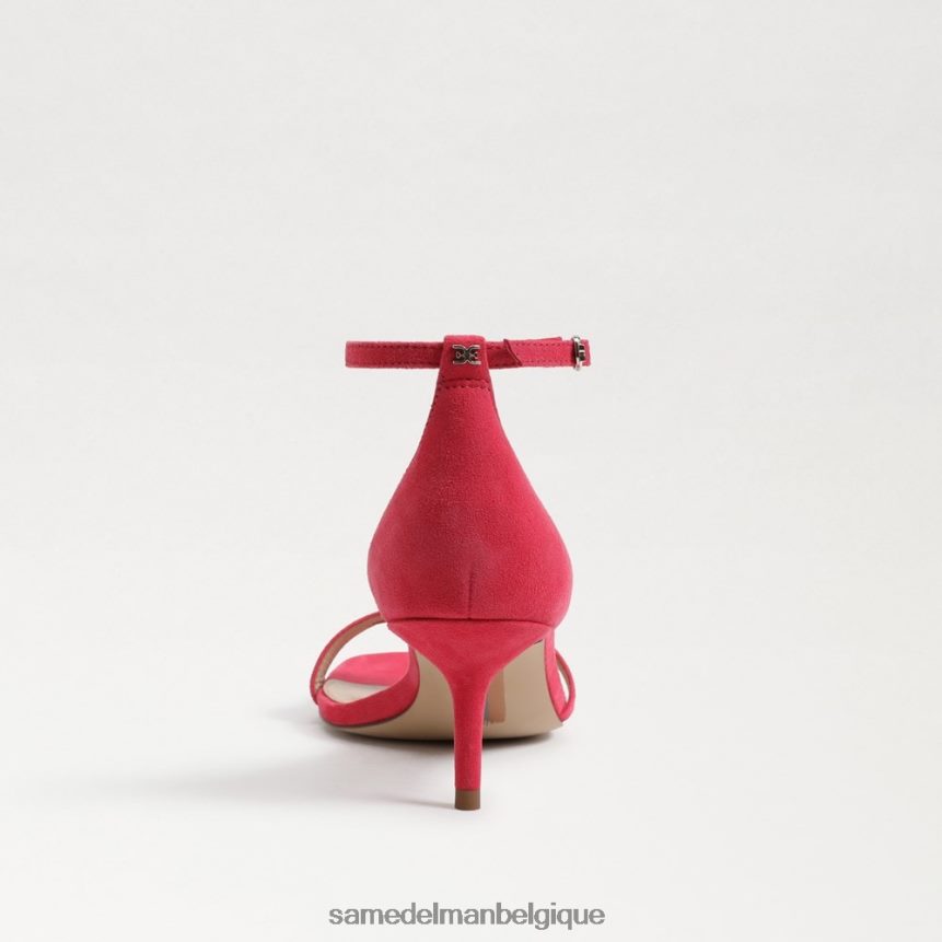 sandale à talon chaton pivoine Sam Edelman femmes daim ultra fuchsia JZ0XZ0507 chaussure