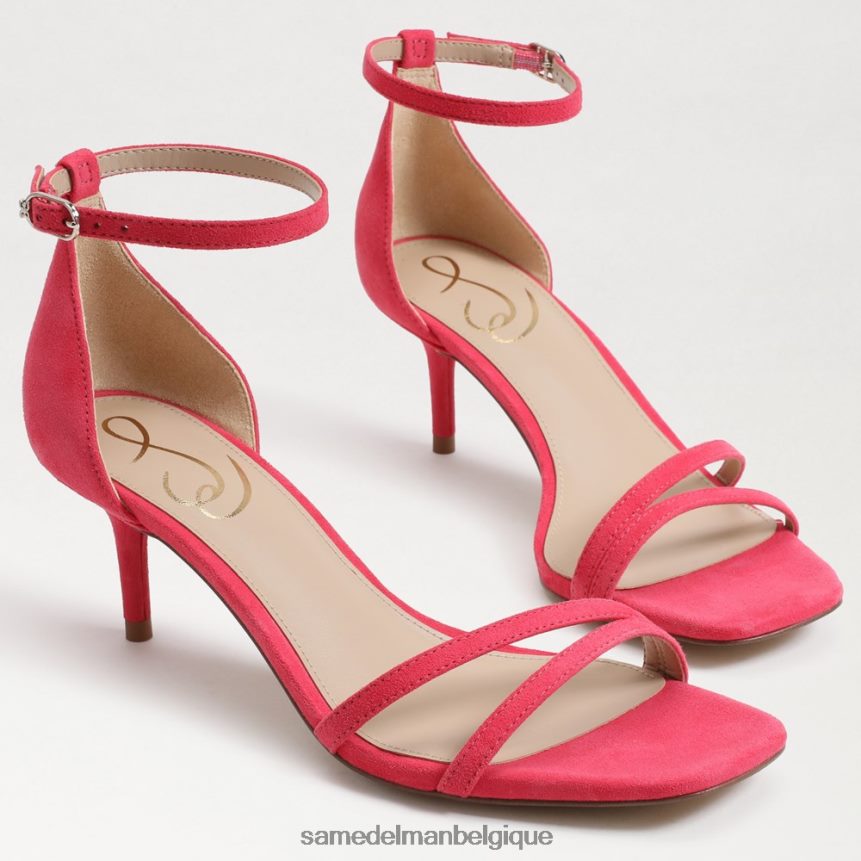 sandale à talon chaton pivoine Sam Edelman femmes daim ultra fuchsia JZ0XZ0507 chaussure