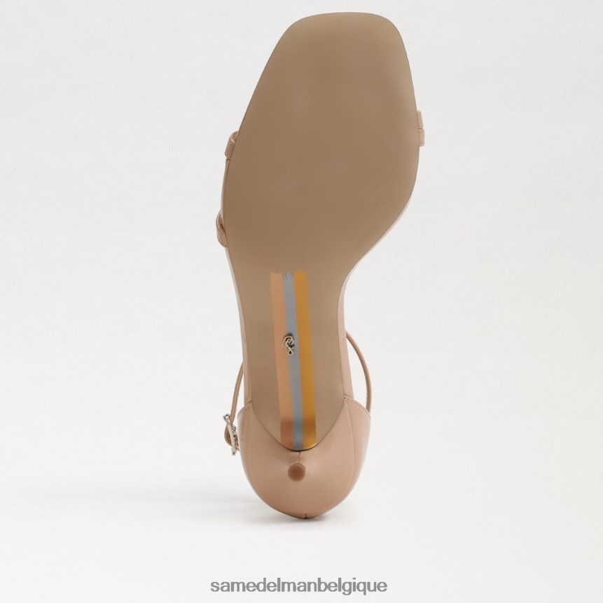 sandale à talon chaton pivoine Sam Edelman femmes vernis beige blush JZ0XZ0502 chaussure