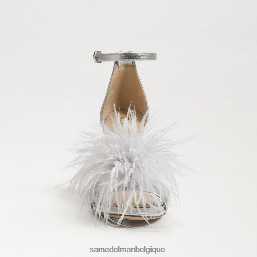 sandale à talon en plumes yaro Sam Edelman femmes argent doux JZ0XZ0764 chaussure