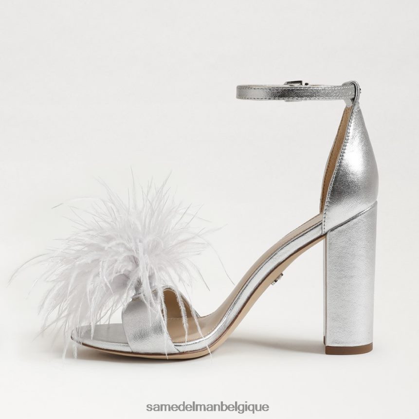 sandale à talon en plumes yaro Sam Edelman femmes argent doux JZ0XZ0764 chaussure