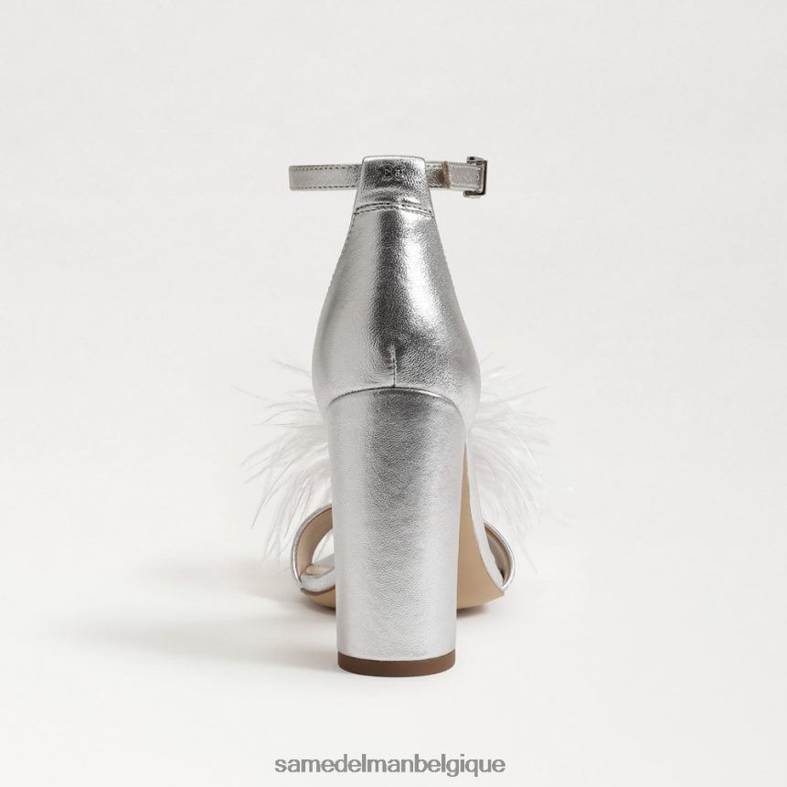 sandale à talon en plumes yaro Sam Edelman femmes argent doux JZ0XZ0764 chaussure