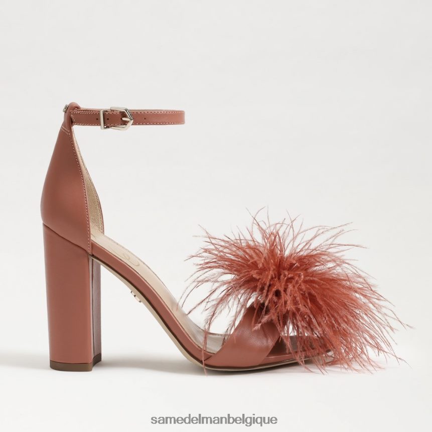 sandale à talon en plumes yaro Sam Edelman femmes rose de sienne JZ0XZ0765 chaussure