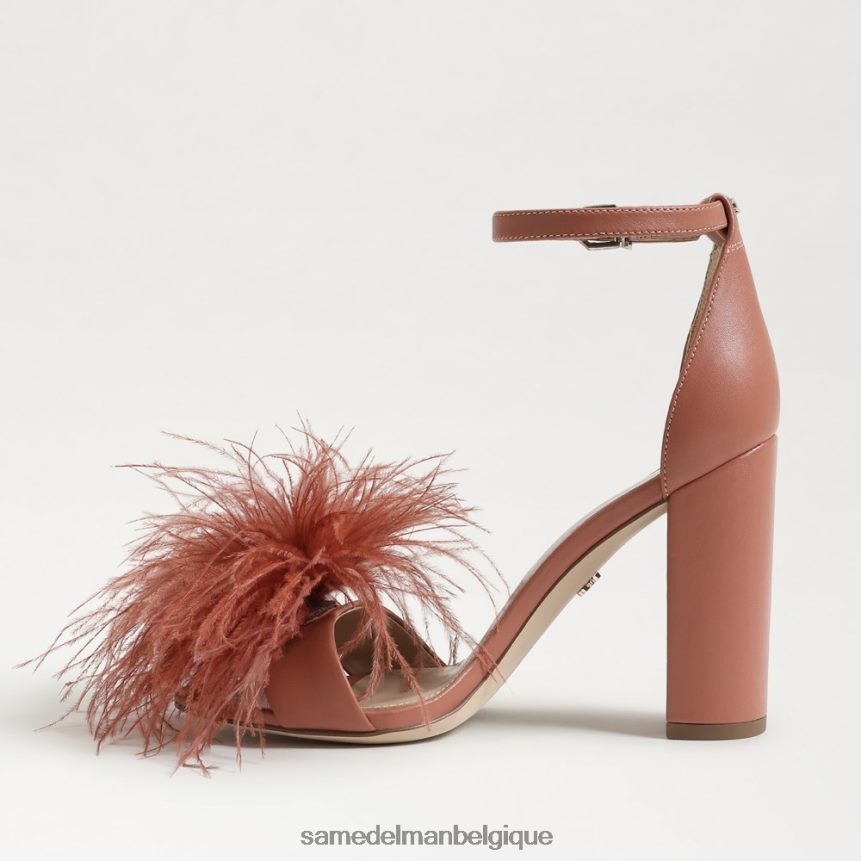 sandale à talon en plumes yaro Sam Edelman femmes rose de sienne JZ0XZ0765 chaussure