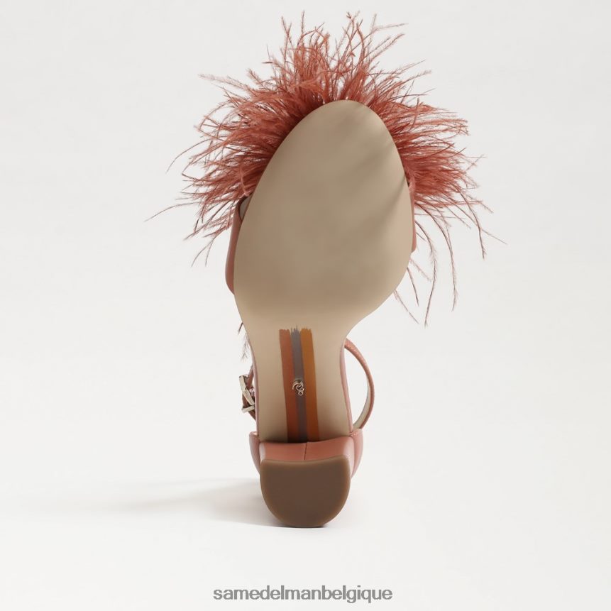 sandale à talon en plumes yaro Sam Edelman femmes rose de sienne JZ0XZ0765 chaussure