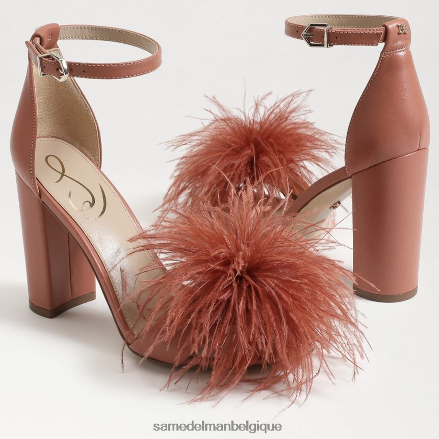 sandale à talon en plumes yaro Sam Edelman femmes rose de sienne JZ0XZ0765 chaussure