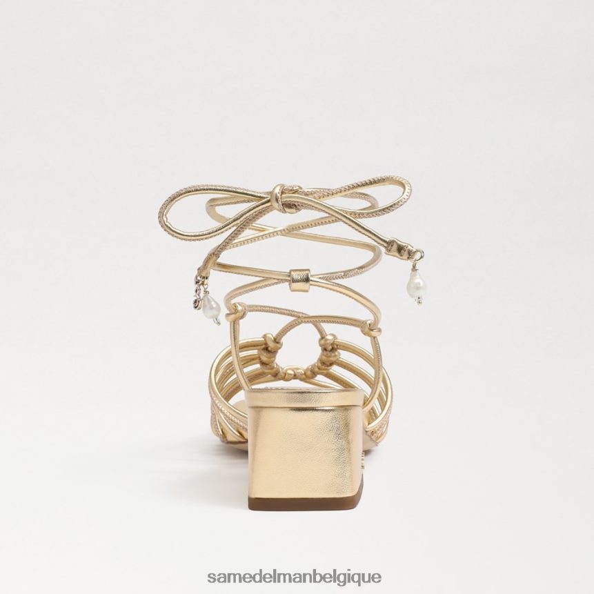 sandale à talons carrés et lacets westley Sam Edelman femmes ambre or JZ0XZ0399 chaussure