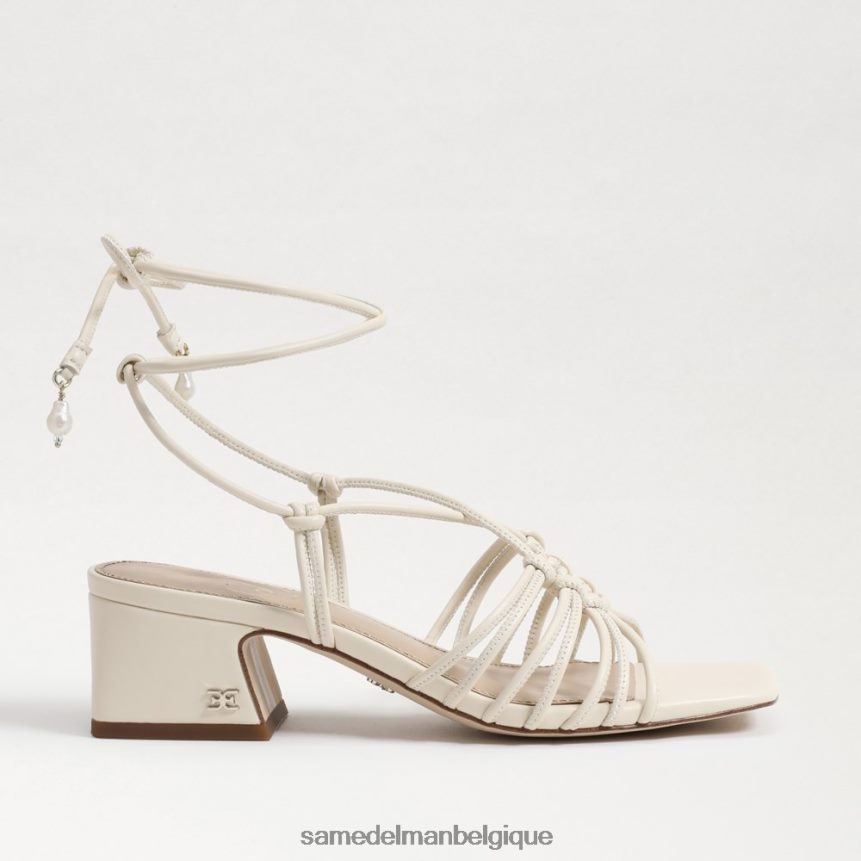 sandale à talons carrés et lacets westley Sam Edelman femmes ivoire moderne JZ0XZ0397 chaussure