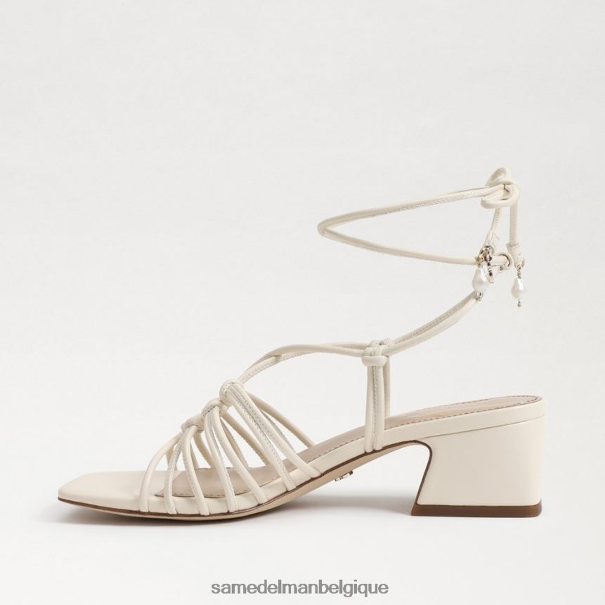 sandale à talons carrés et lacets westley Sam Edelman femmes ivoire moderne JZ0XZ0397 chaussure