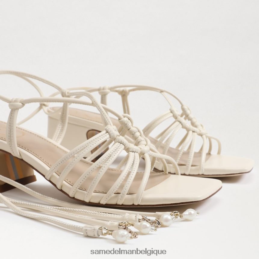 sandale à talons carrés et lacets westley Sam Edelman femmes ivoire moderne JZ0XZ0397 chaussure
