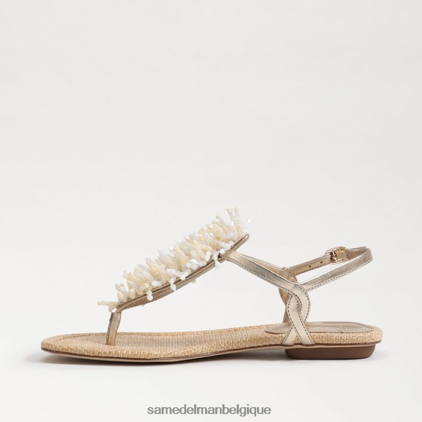 sandale tong brinda Sam Edelman femmes feuille d'or JZ0XZ0727 chaussure