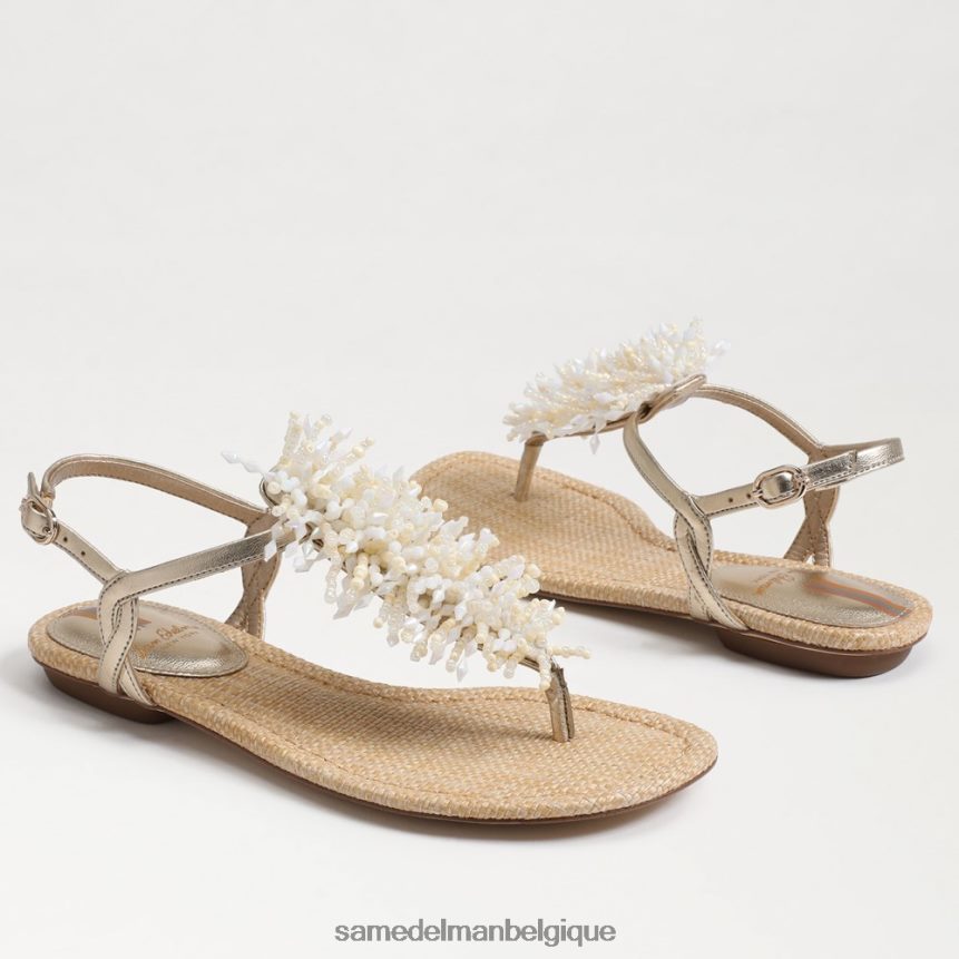 sandale tong brinda Sam Edelman femmes feuille d'or JZ0XZ0727 chaussure