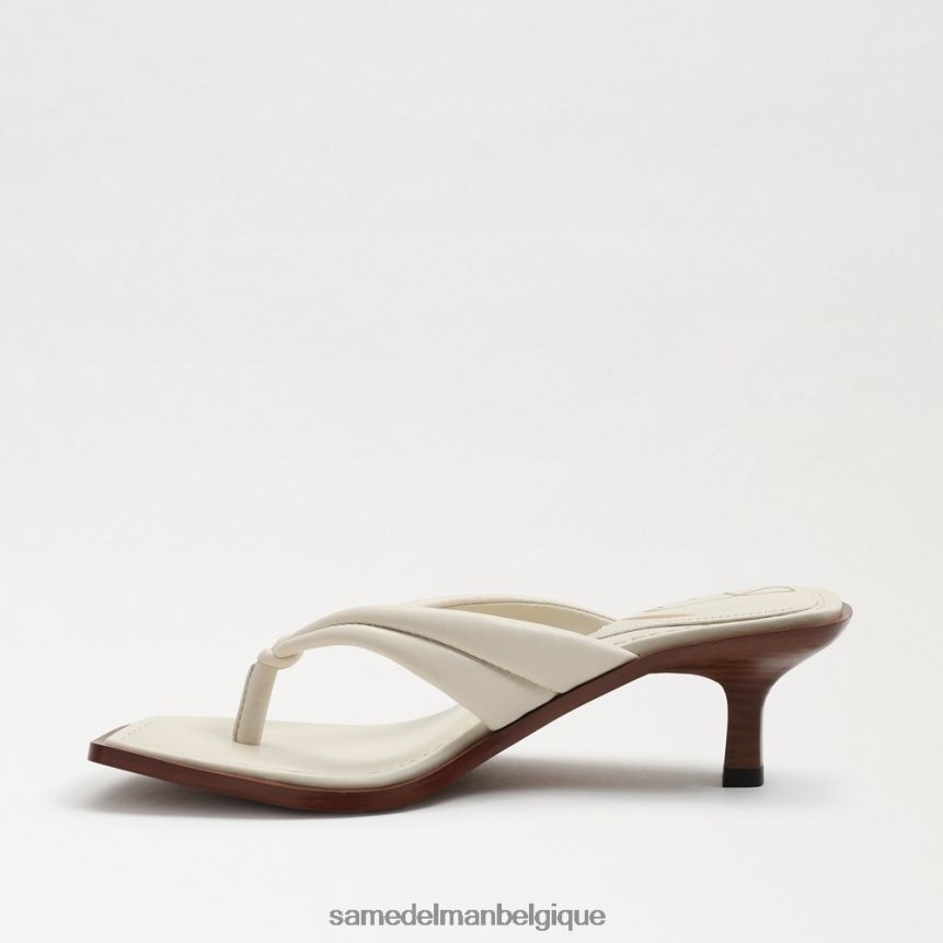 sandale tong daphney Sam Edelman femmes cuir ivoire moderne JZ0XZ0709 chaussure