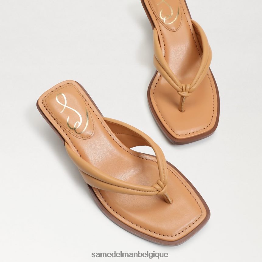 sandale tong daphney Sam Edelman femmes cuir sable naturel JZ0XZ0707 chaussure
