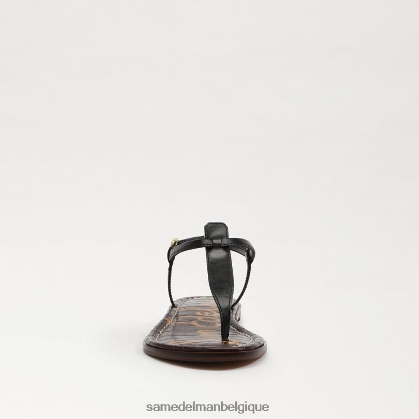 sandale tong gigi Sam Edelman femmes Cuir noir JZ0XZ0227 chaussure