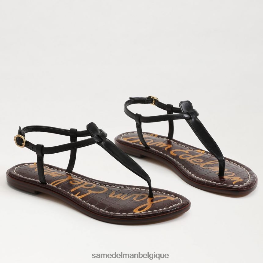 sandale tong gigi Sam Edelman femmes Cuir noir JZ0XZ0227 chaussure