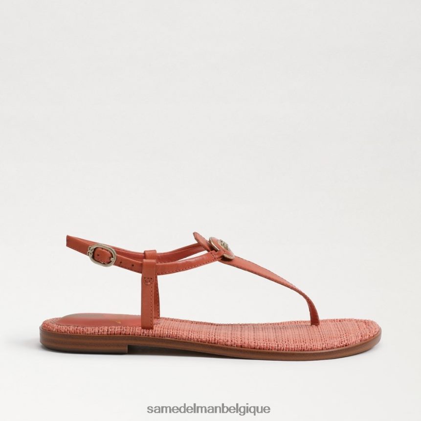 sandale tong gigi chevalière Sam Edelman femmes rose terre cuite JZ0XZ0561 chaussure