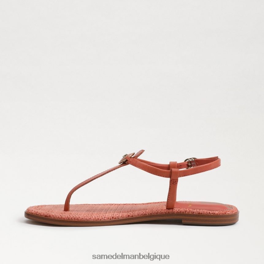 sandale tong gigi chevalière Sam Edelman femmes rose terre cuite JZ0XZ0561 chaussure