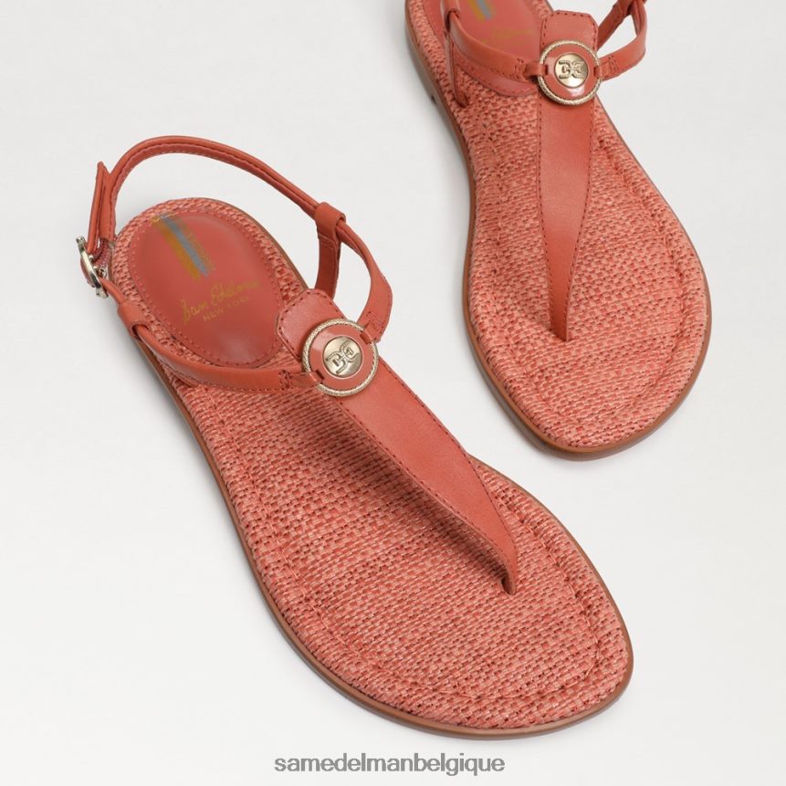 sandale tong gigi chevalière Sam Edelman femmes rose terre cuite JZ0XZ0561 chaussure