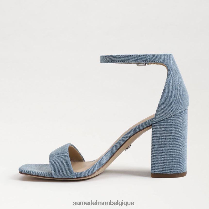 sandales à talons carrés Daniella Sam Edelman femmes bleu montrose JZ0XZ0296 chaussure