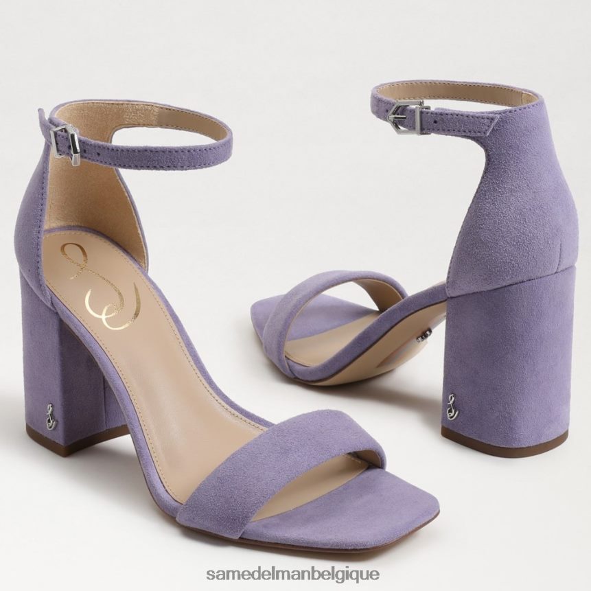 sandales à talons carrés Daniella Sam Edelman femmes iris violet JZ0XZ0307 chaussure