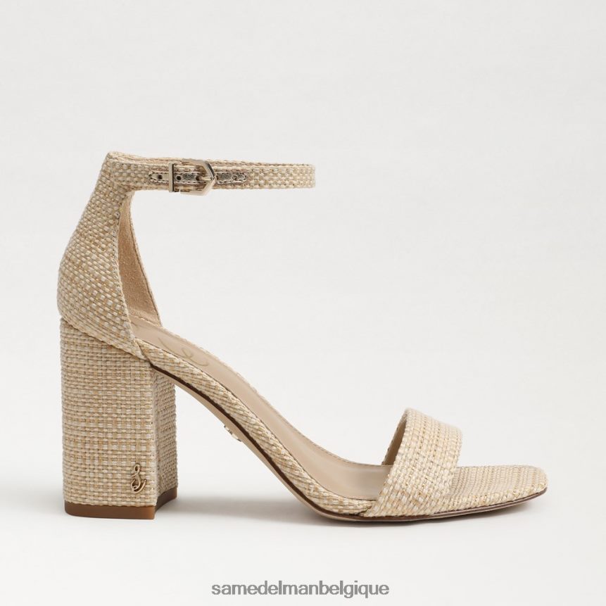 sandales à talons carrés Daniella Sam Edelman femmes naturel JZ0XZ0297 chaussure
