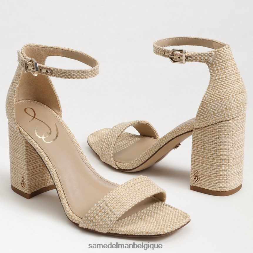 sandales à talons carrés Daniella Sam Edelman femmes naturel JZ0XZ0297 chaussure
