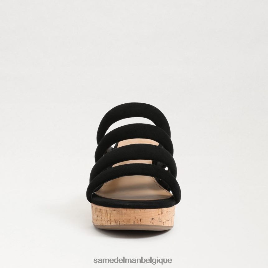 talon compensé yuki Sam Edelman femmes Suède noir JZ0XZ0687 chaussure