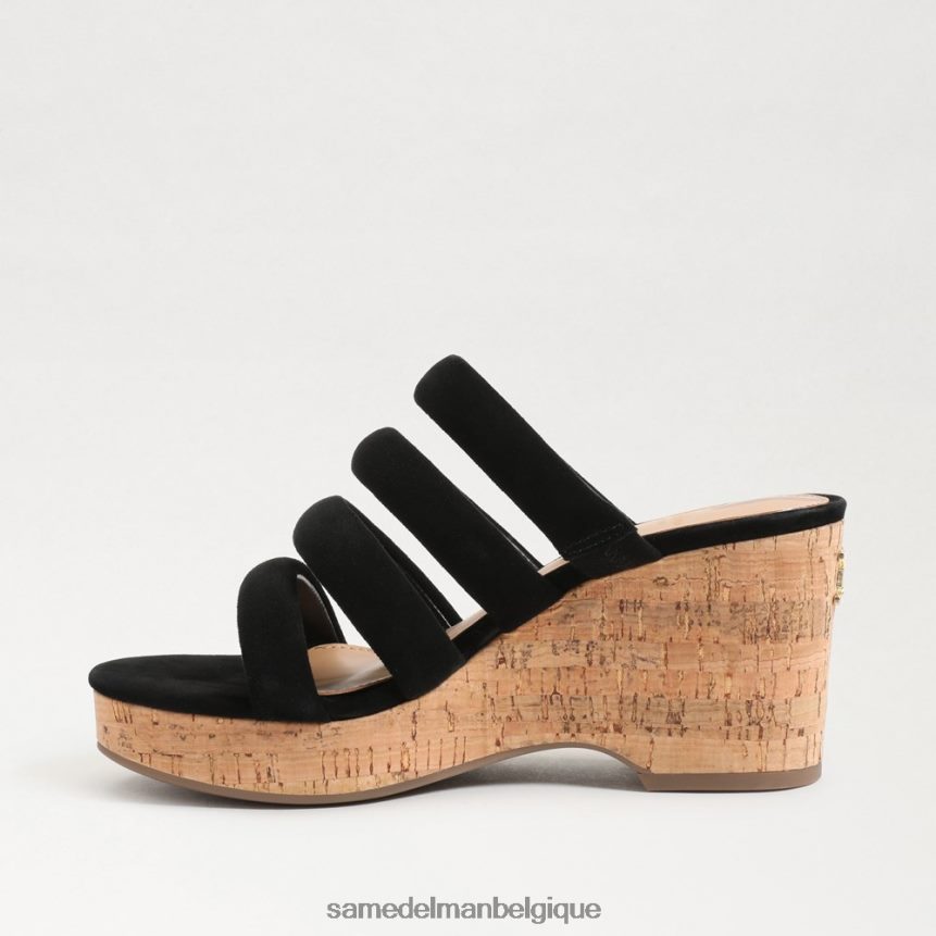 talon compensé yuki Sam Edelman femmes Suède noir JZ0XZ0687 chaussure
