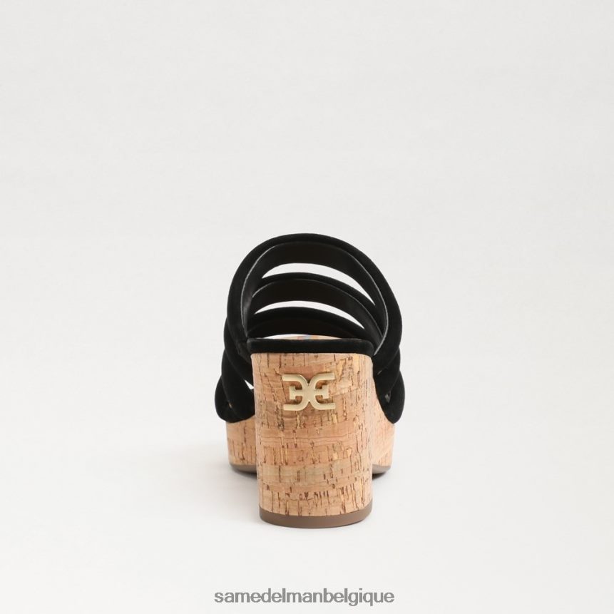 talon compensé yuki Sam Edelman femmes Suède noir JZ0XZ0687 chaussure