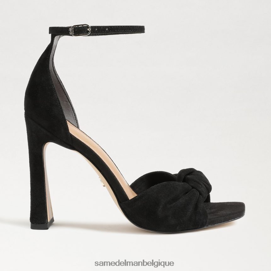 talon ouvert avec bride à la cheville Lucia Sam Edelman femmes Suède noir JZ0XZ0875 chaussure
