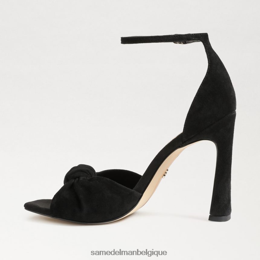 talon ouvert avec bride à la cheville Lucia Sam Edelman femmes Suède noir JZ0XZ0875 chaussure