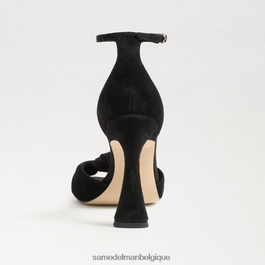 talon ouvert avec bride à la cheville Lucia Sam Edelman femmes Suède noir JZ0XZ0875 chaussure