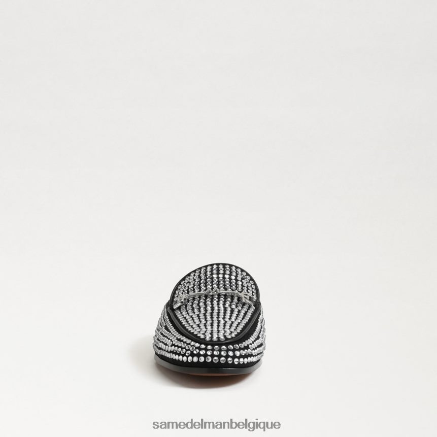 Linnie - Mules mocassins à paillettes Sam Edelman femmes Suède noir JZ0XZ0780 chaussure